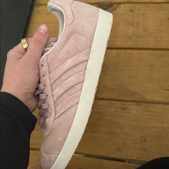 adidas Pink Suede Women's Casual Sneakers - Picture 2 of 5